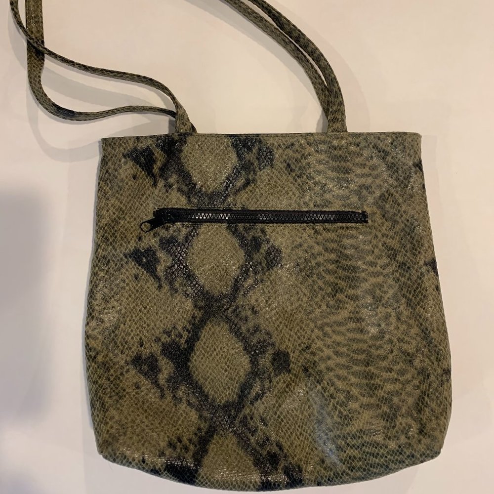 Python Theme Black And Green Mini Tote Handbag - image 3
